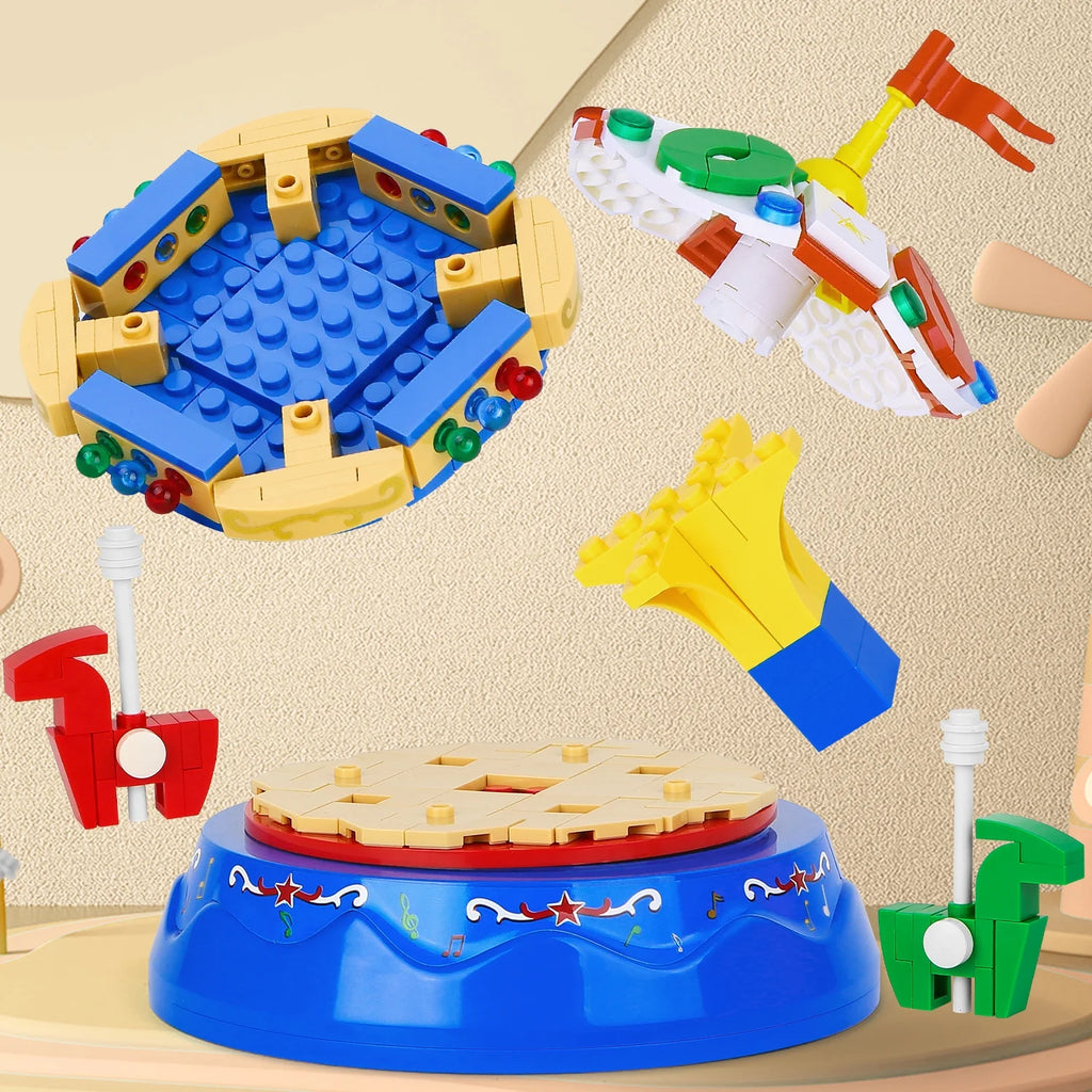 Yellow&Blue 222pcs Music Box Building Blocks U538