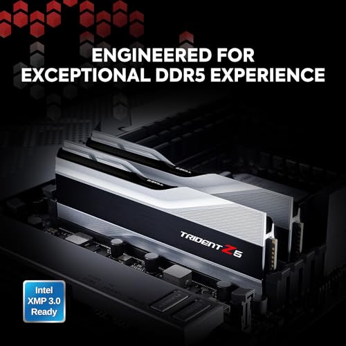 DDR5 RAM 32GB (2x16GB) 6000MT/s CL36-36-36-96 Metallic Silver Desktop Computer Memory J337759