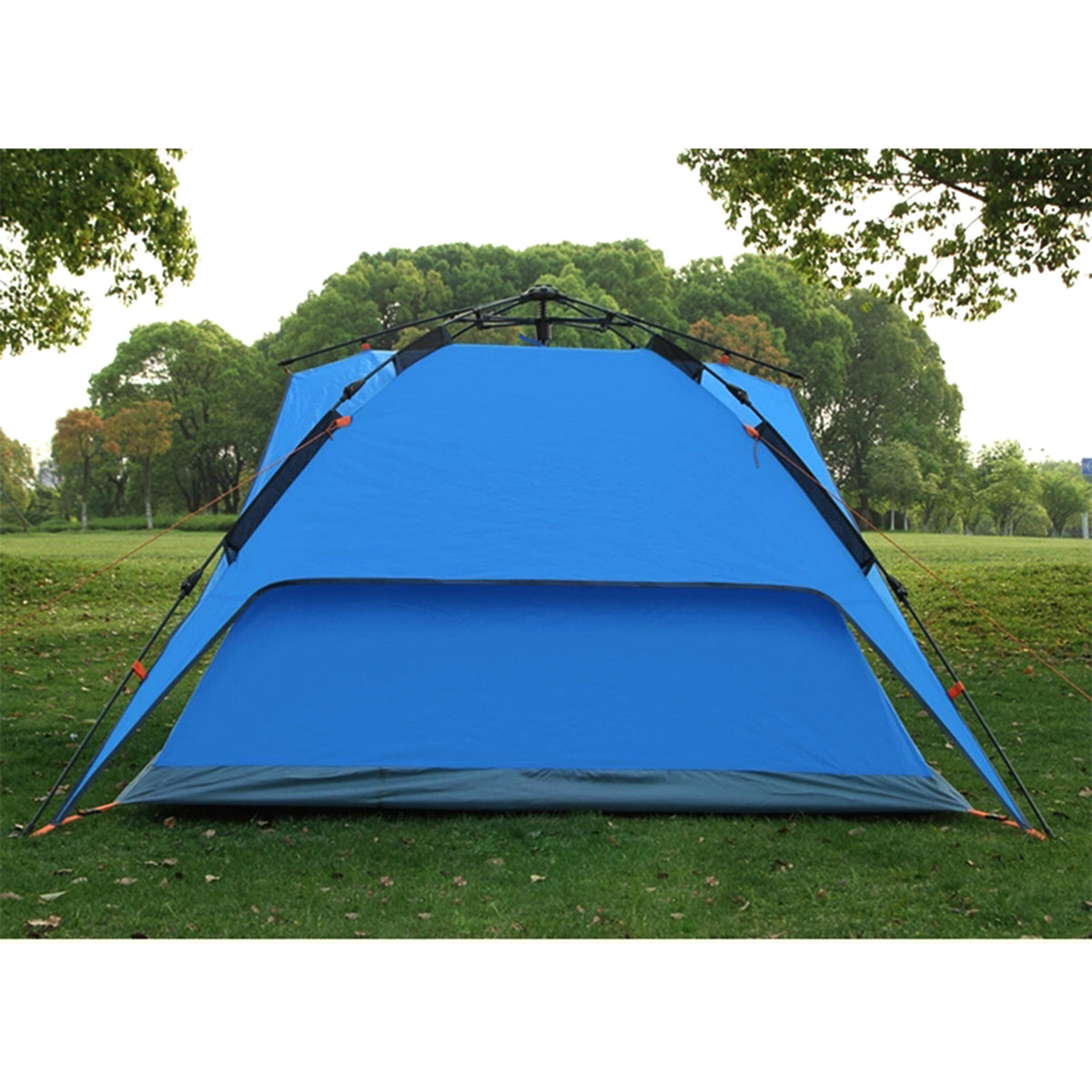 4 Person Double Layer Waterproof Instant Camping Tent Blue U53544