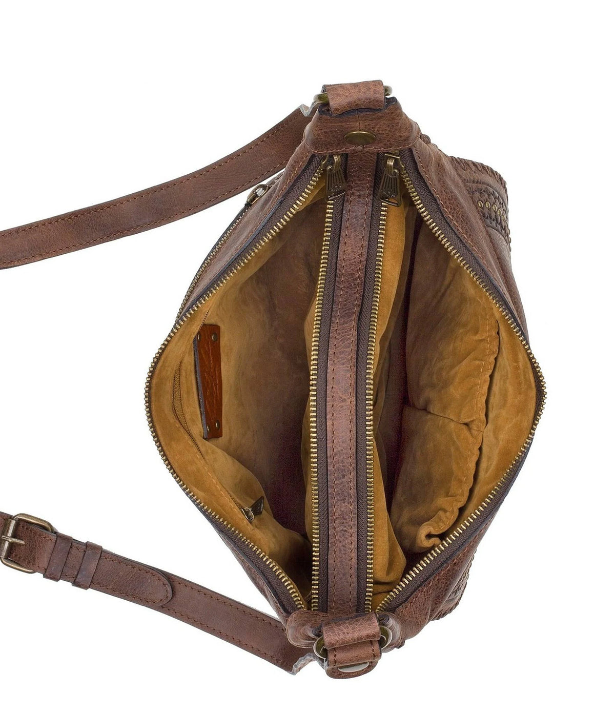 Distressed Leather Crossbody R6116