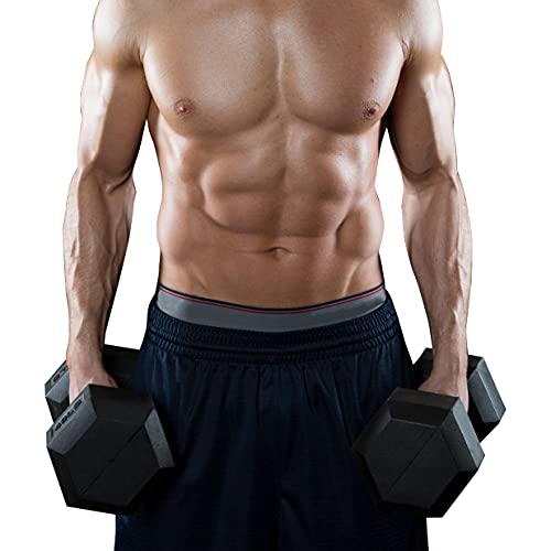 Rubber Coated Cast Iron Hex Dumbbell Free Weights T855