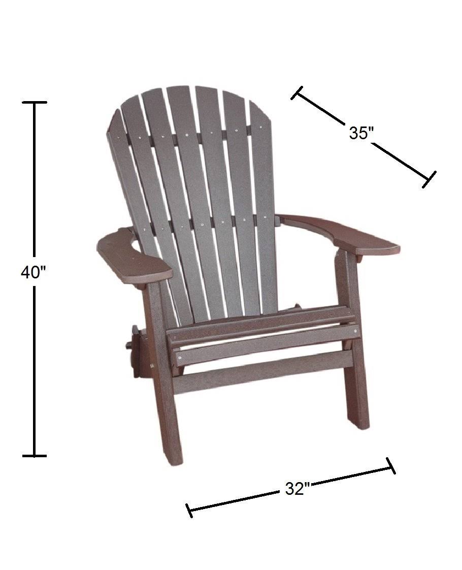 Folding Recycled Poly Adirondack Chair A2781