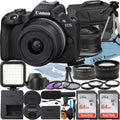 Mirrorless Camera with 18-45mm Lens, 64GB Memory Card, Case Y851