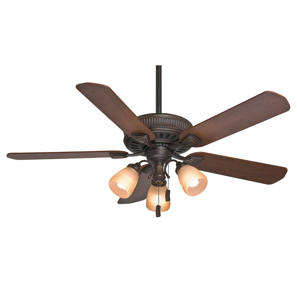 54x22 5-Blade Ceiling Fan - Onyx Bengal - Distressed/Dark Walnut Blades N795378