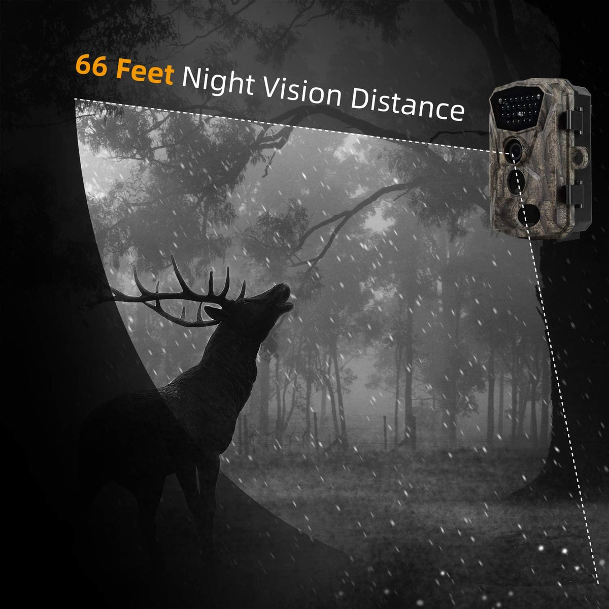 2 Pack 18MP 1080P Game Hunting Scouting Camera with 3 Infrared Sensors Motion Activated Night Vision 2.4" LCD F586349