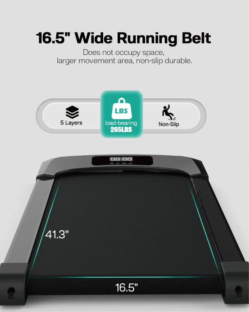 Black Portable Under Desk Treadmill with Remote Control I39116