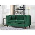 Green Velvet Chesterfield Loveseat X401