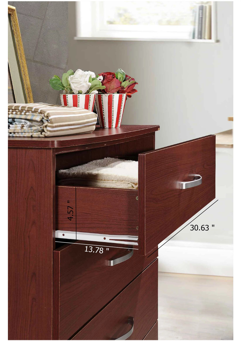 5 Drawer Wood Chest K57837