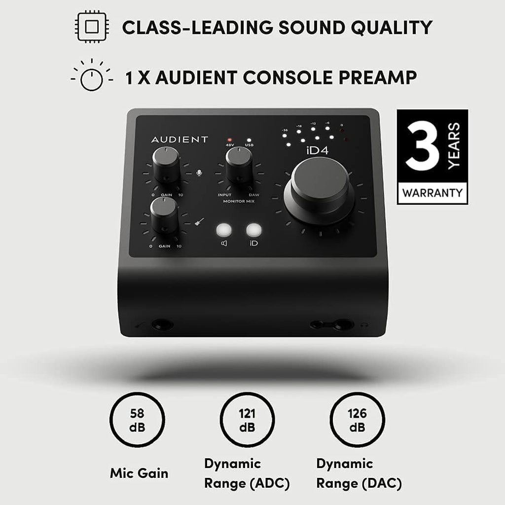 USB-C Audio Interface with Over-Ear Stereo Headphones and XLR Mic Cable V26900