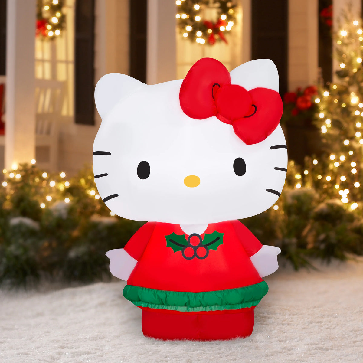 Airblown Inflatables Christmas Hello Kitty with Red Dress K12740