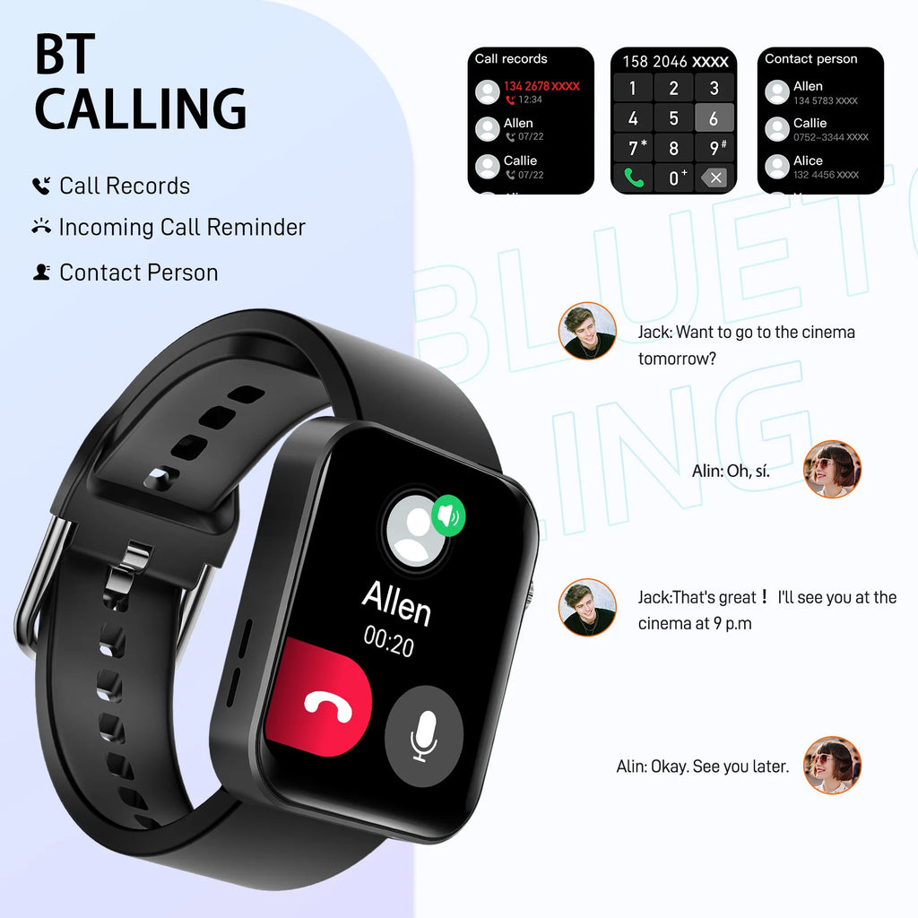 Smart Watch with LED Flashlight and Fitness Tracker C1733