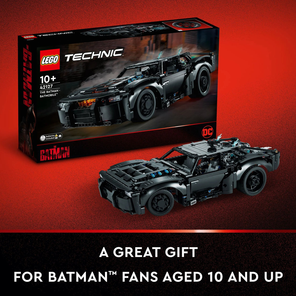 LEGO Technic BATMOBILE 42127 Model Car Building Toy with Light Bricks M254