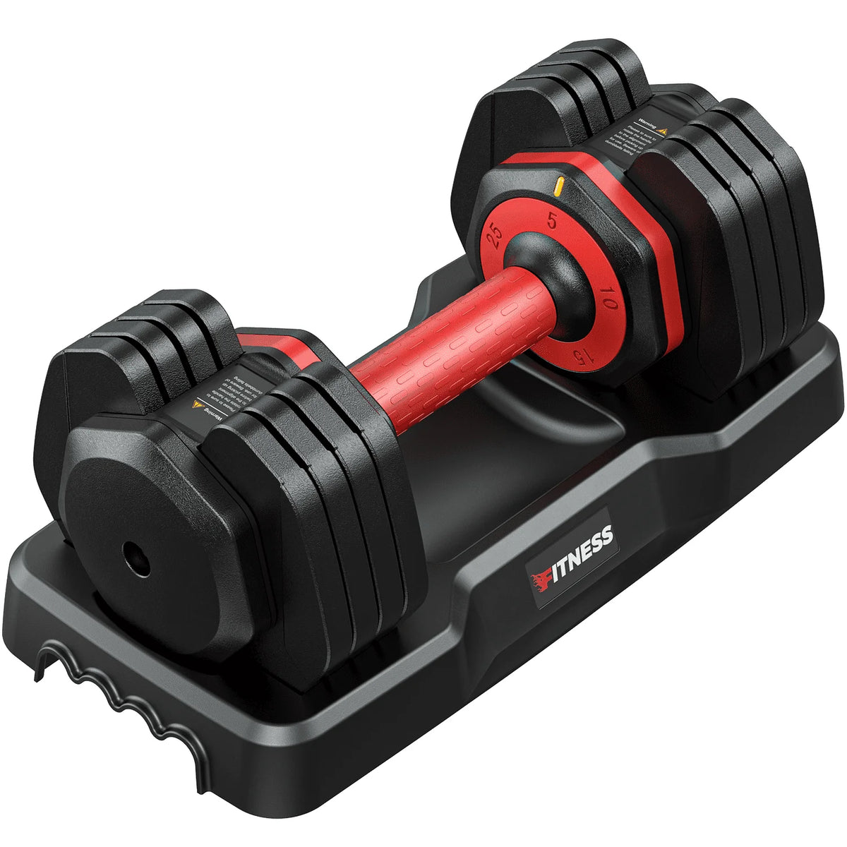 50lb 5 in 1 Adjustable Dumbbells Set of 2 with Rack C939