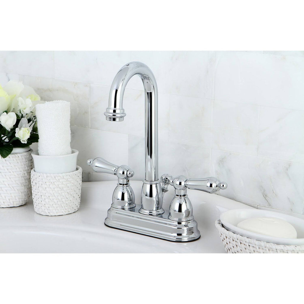 Two Handle Centerset Lavatory Faucet with Pop-Up Polished Brass A64766
