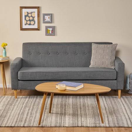 Grey 3 Seater Fabric Sofa Q79736