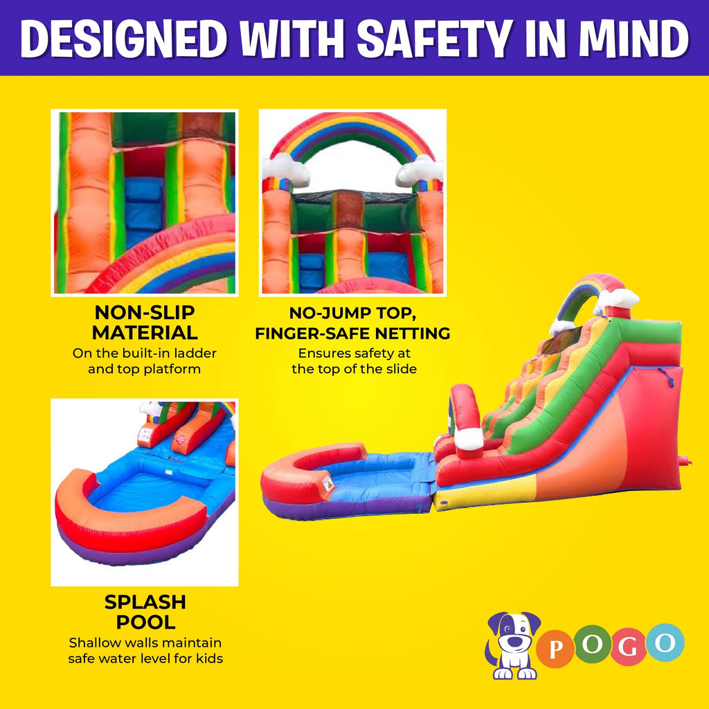 Inflatable Water Slide with Blower, 15 ft A67275