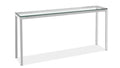 Clear Tempered Glass Console Table with Stainless Steel Frame R62505