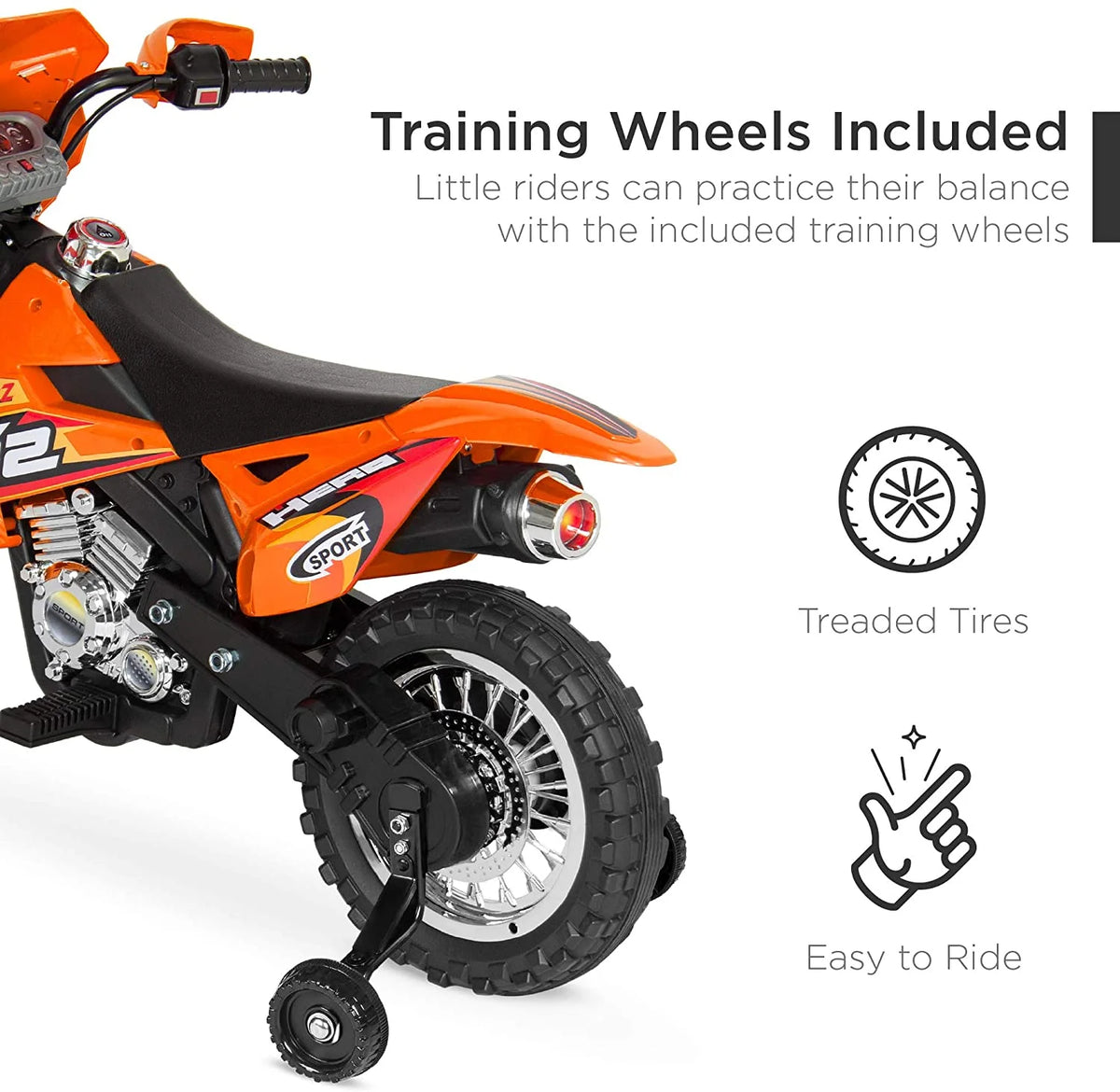 6V Ride On Motorcycle with Training Wheels K80574