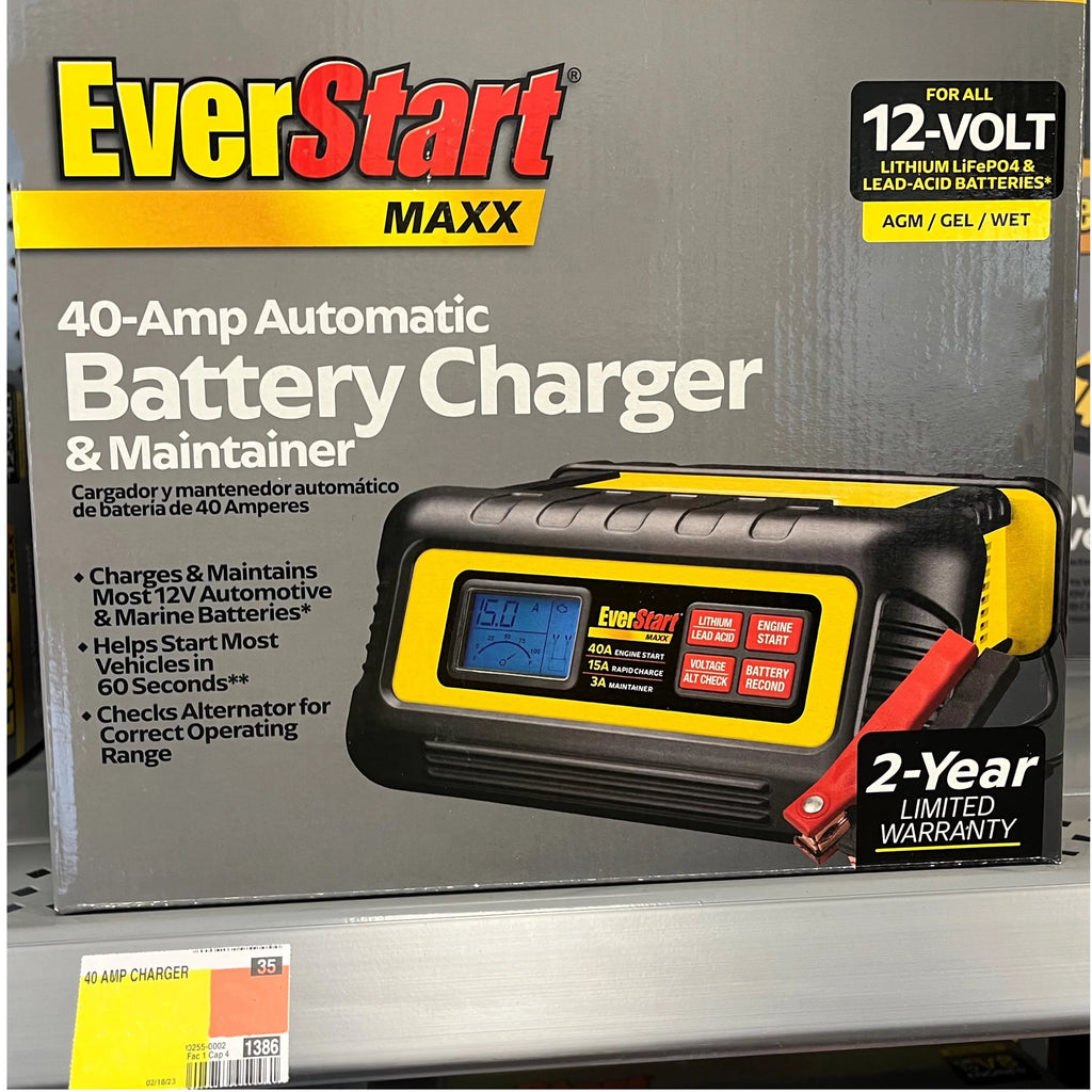 15 Amp Battery Charger and Maintainer with 40 Amp Engine Start W39522