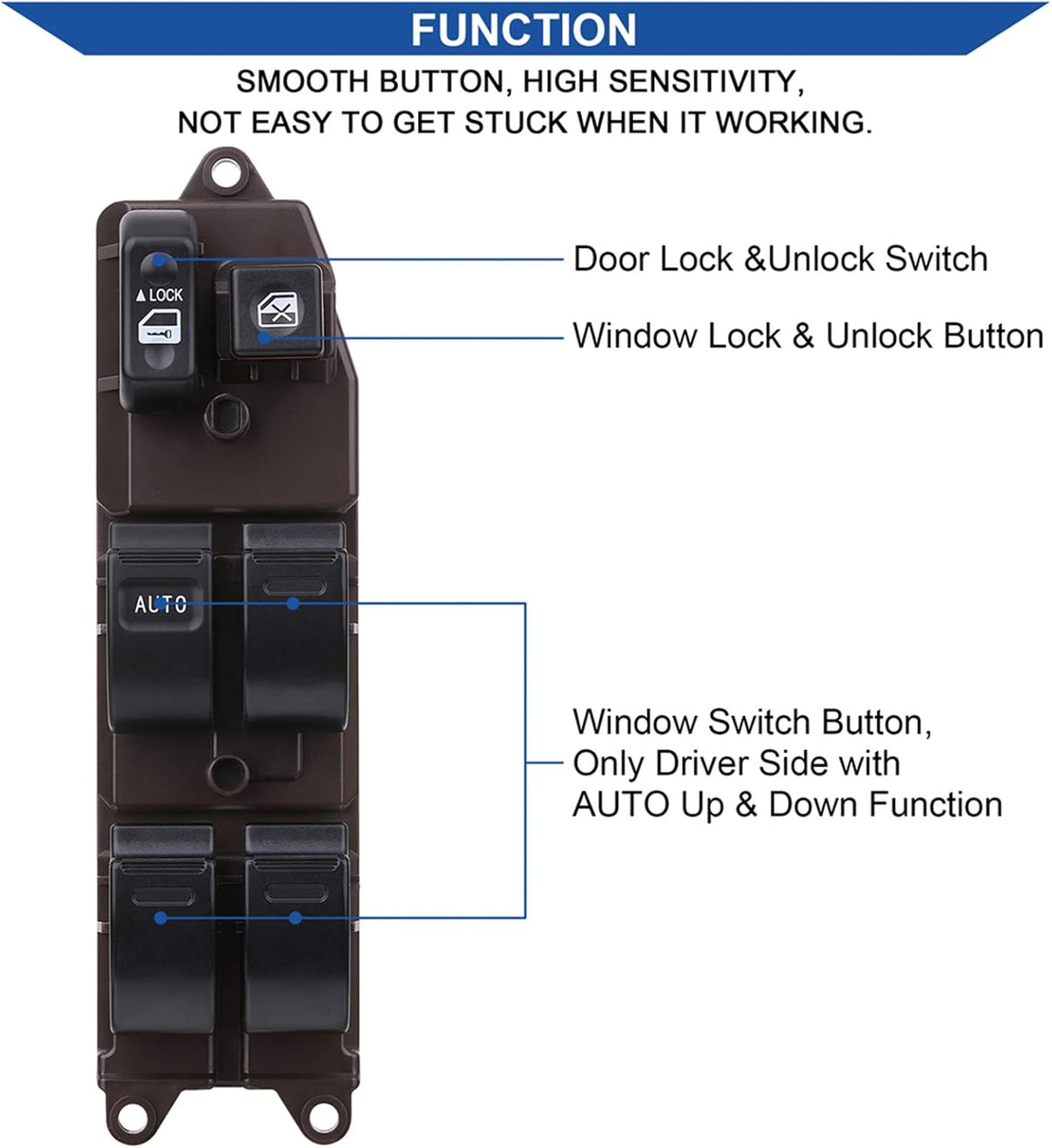 Driver Side Power Window Switch O31822