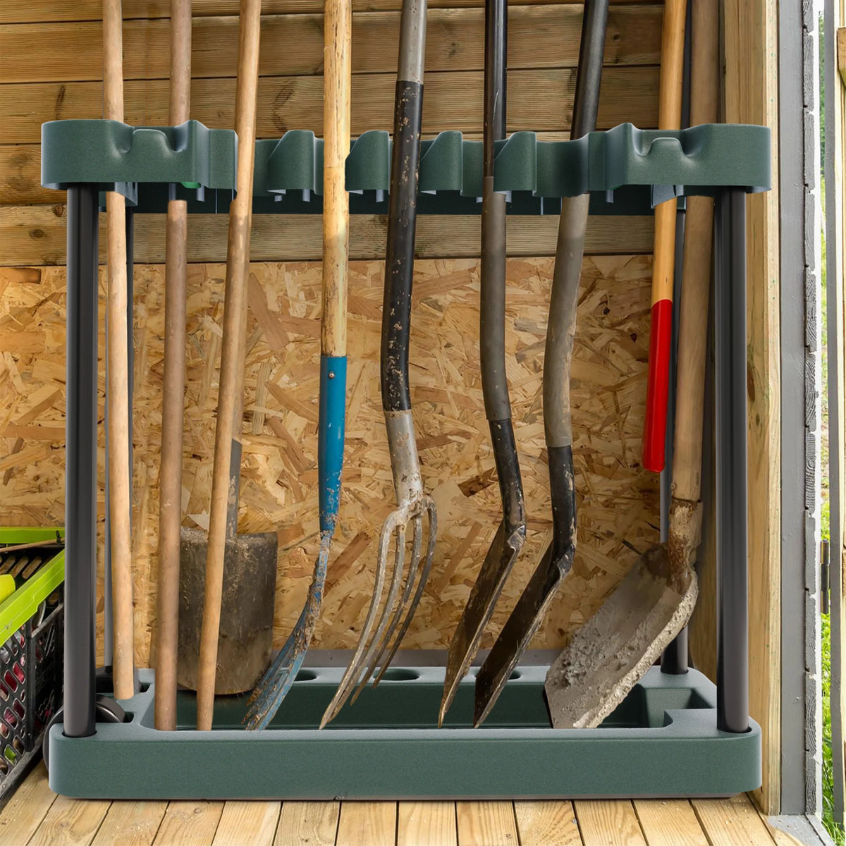 Portable Rolling Garden Tool Organizer with Wheels Y129648