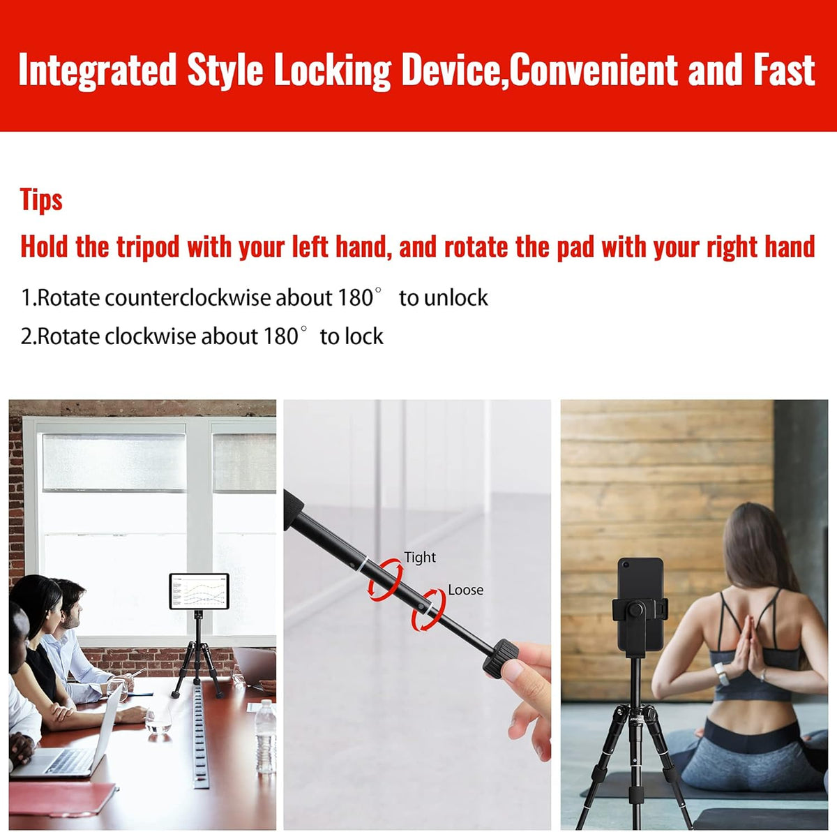Black Pack of 2 Tabletop Tripod with 360 Degree Ball Head S2180