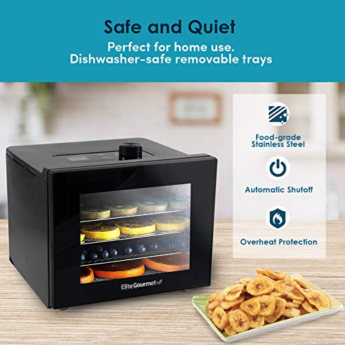 Stainless Steel Trays Food Dehydrator with Adjustable Temperature Controls I657064
