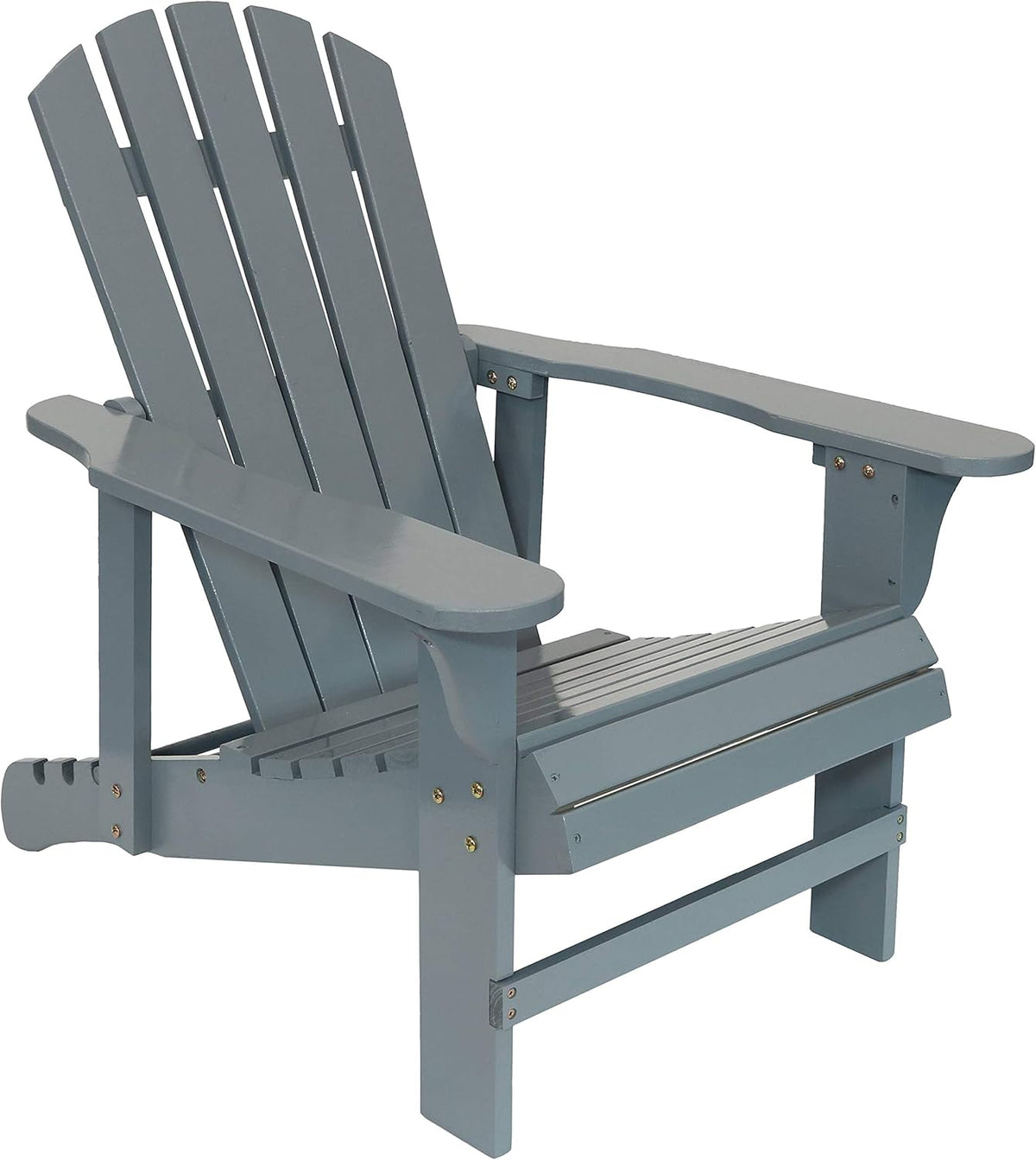 Adirondack Chair with Adjustable Backrest Natural Fir Wood Gray Y48775