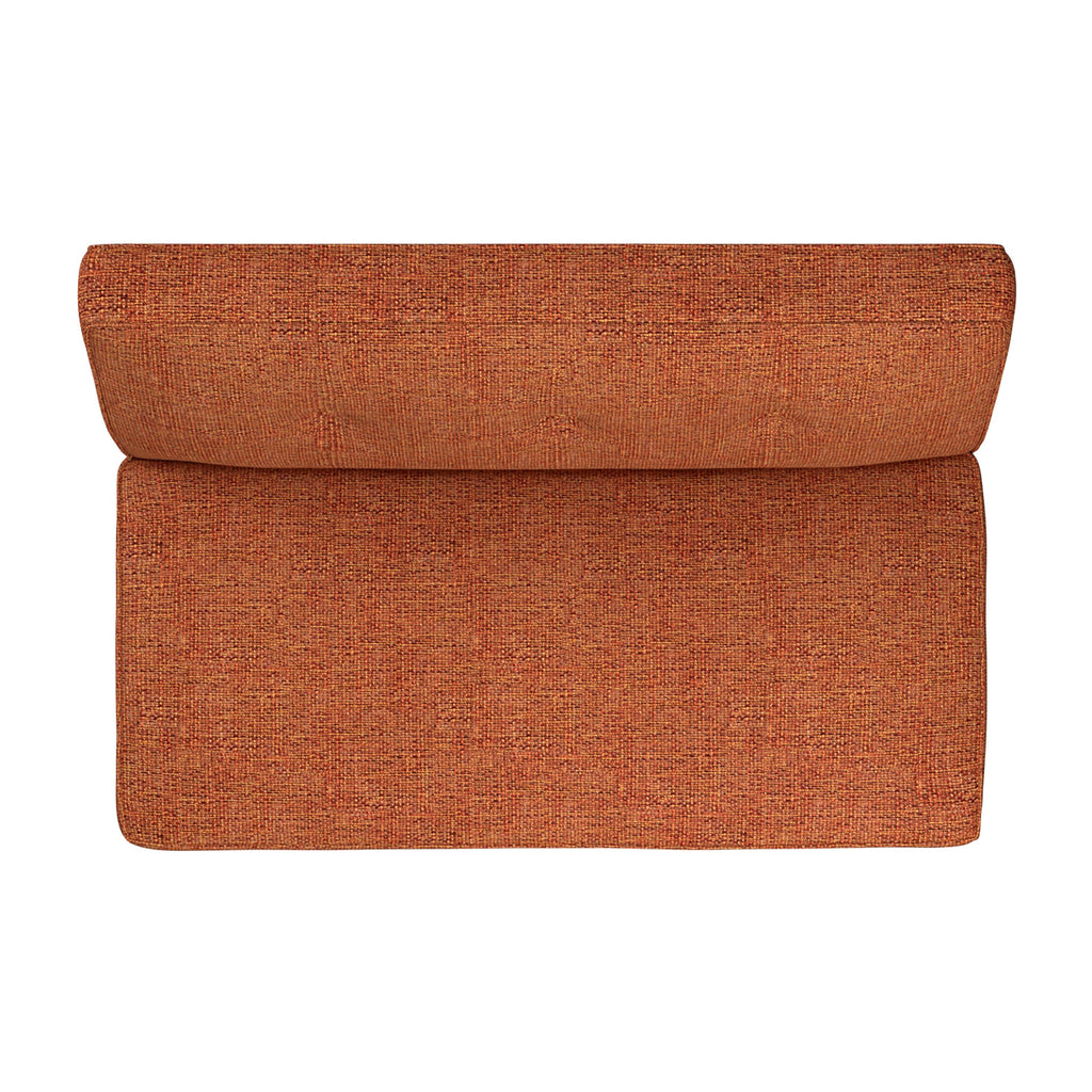 Orange Tweed Button Tufted Settee Q976