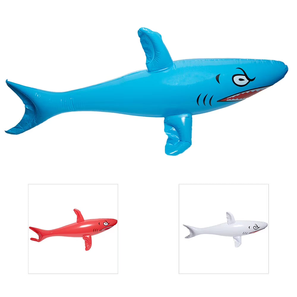 12 Assorted 46" Giant Inflatable Shark Decoration R62695
