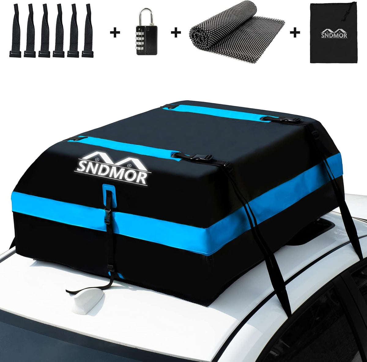 Waterproof Car Rooftop Cargo Carrier Bag with Anti-Slip Mat and Straps X940