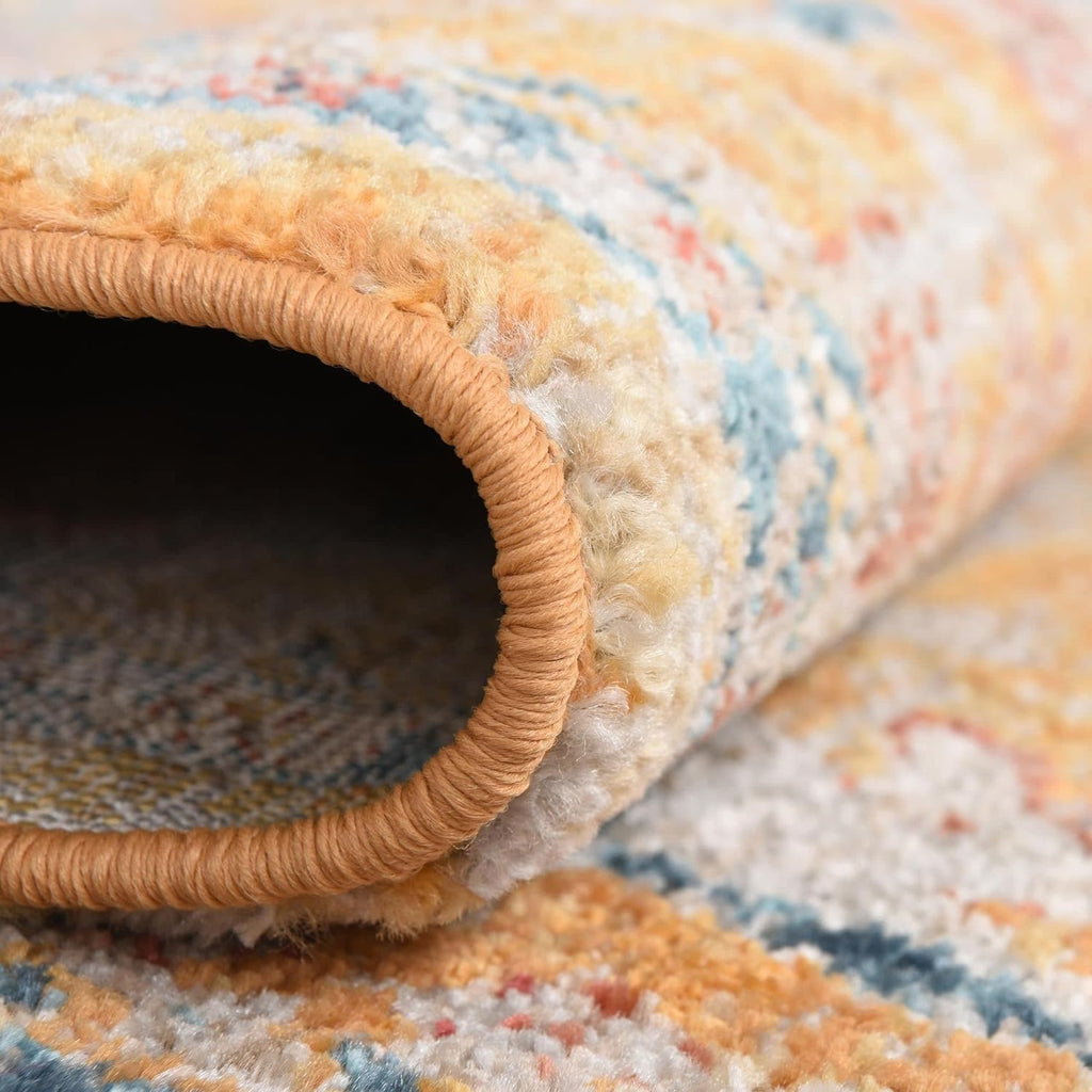 Yellow Octagon Rug K120224