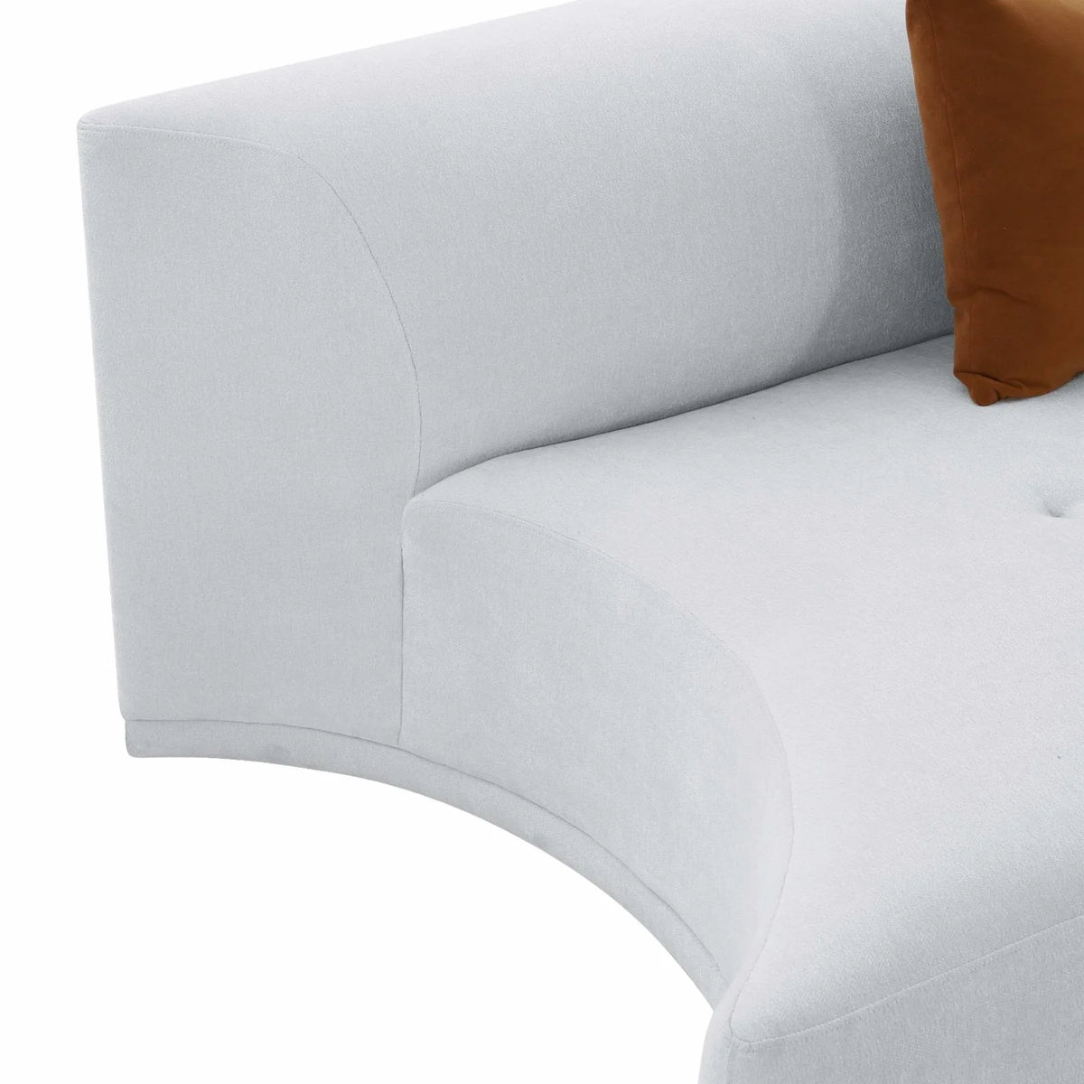Grey Velvet Modular Armless Loveseat G53677