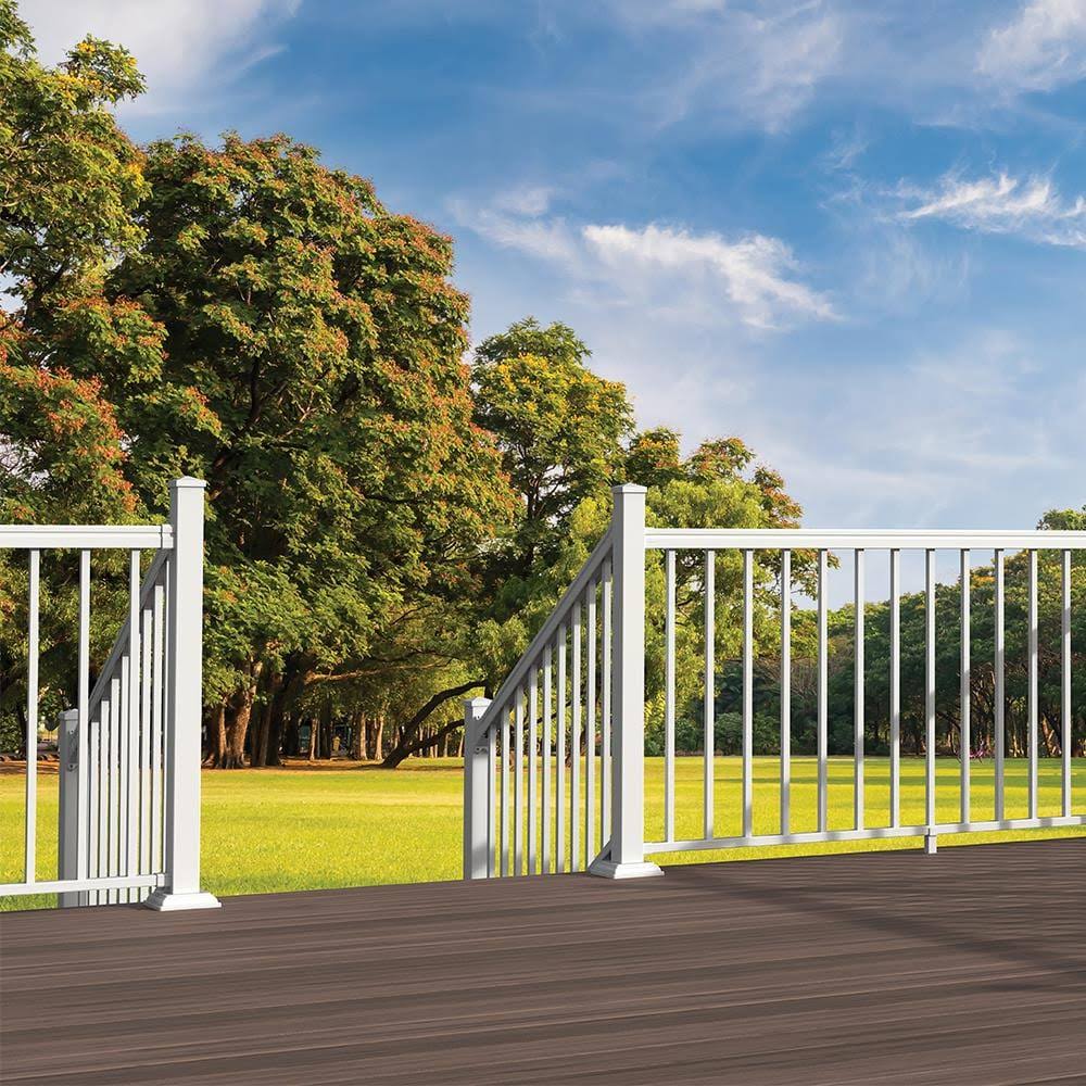 White Aluminum Deck Stair Rail Kit C7177