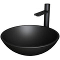 Matte Black Vessel Bathroom Sink and Faucet X518
