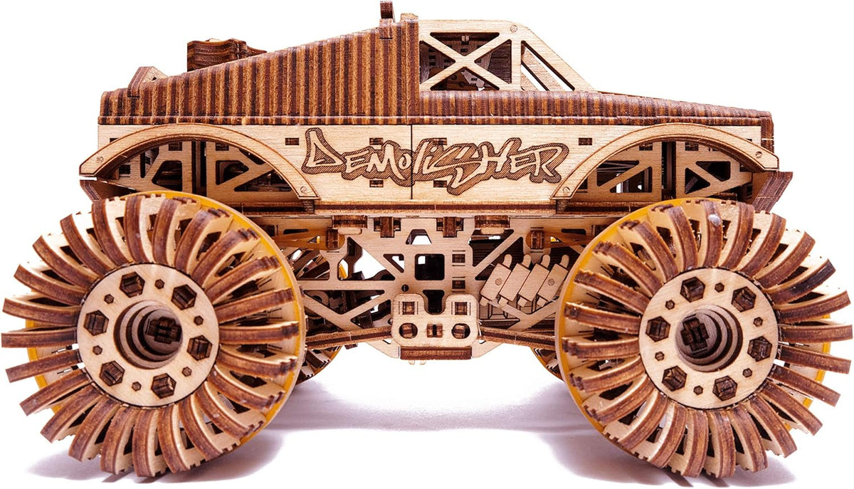 Monster Pickup Truck 3D Wooden Puzzle Model Kit Pack of 2 Q896
