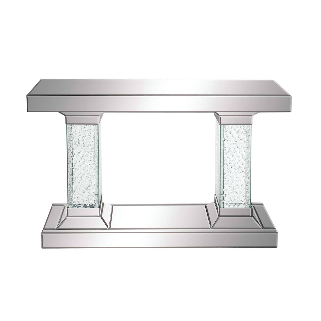 Crystal Pedestal Rectangular Console Table D160821