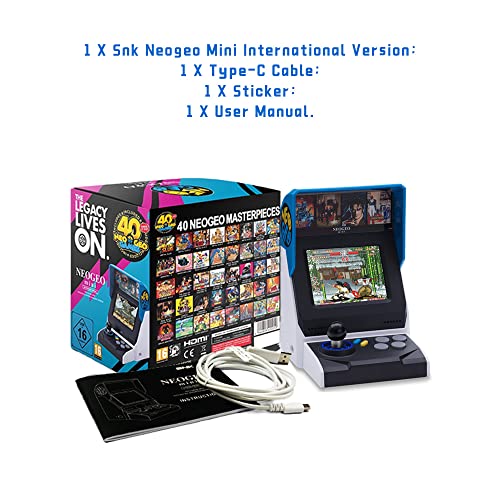 NEOGEO Mini Arcade with 40 Pre-Loaded Games G5546