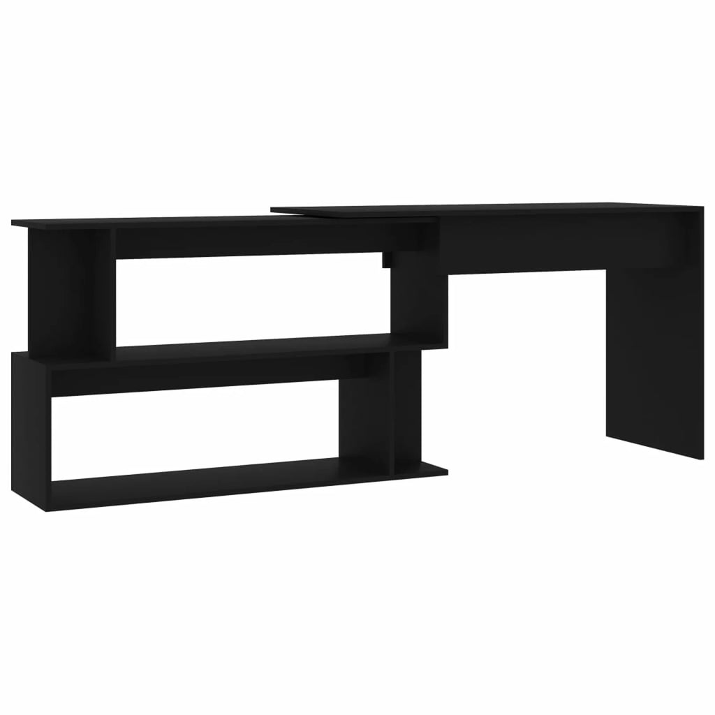 Black Engineered Wood Corner Desk A150835