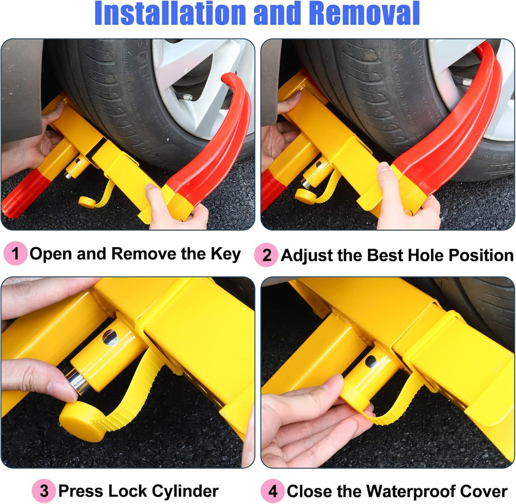 2PCS Universal Wheel Clamp Tire Lock S735