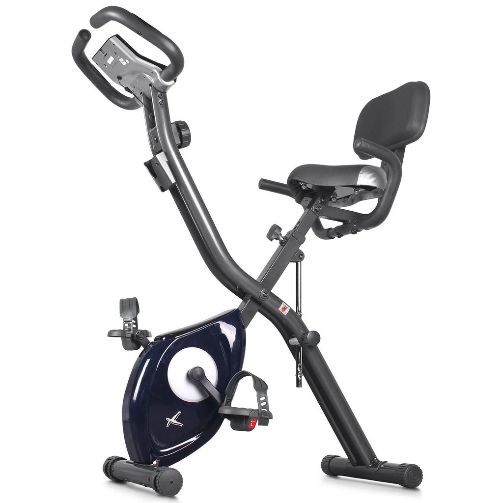 Folding Indoor Cycling Exercise Bike 10-Levels Resistance L9431