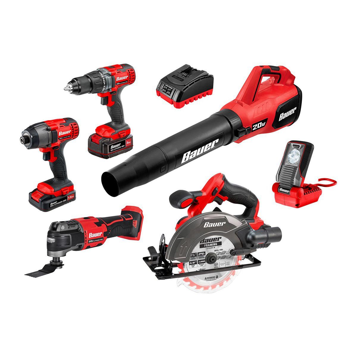 20V Cordless 6-Tool Combo Kit with Battery and Charger G2102