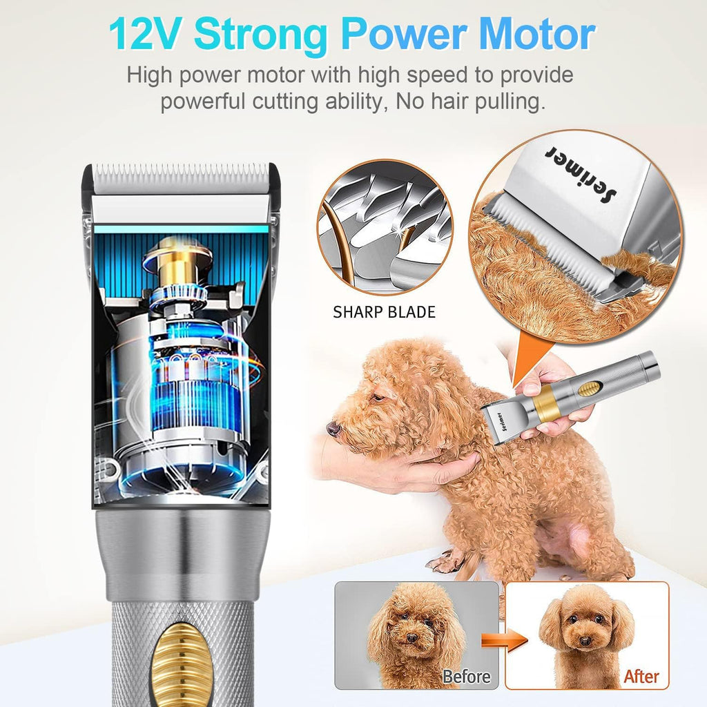 Dog Grooming Kit, 12V Pet Hair Trimmer Set, Pack of 2 Q19817