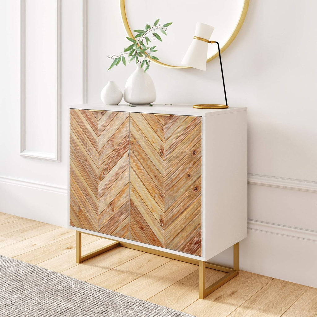 White Free Standing Accent Cabinet with Doors M968