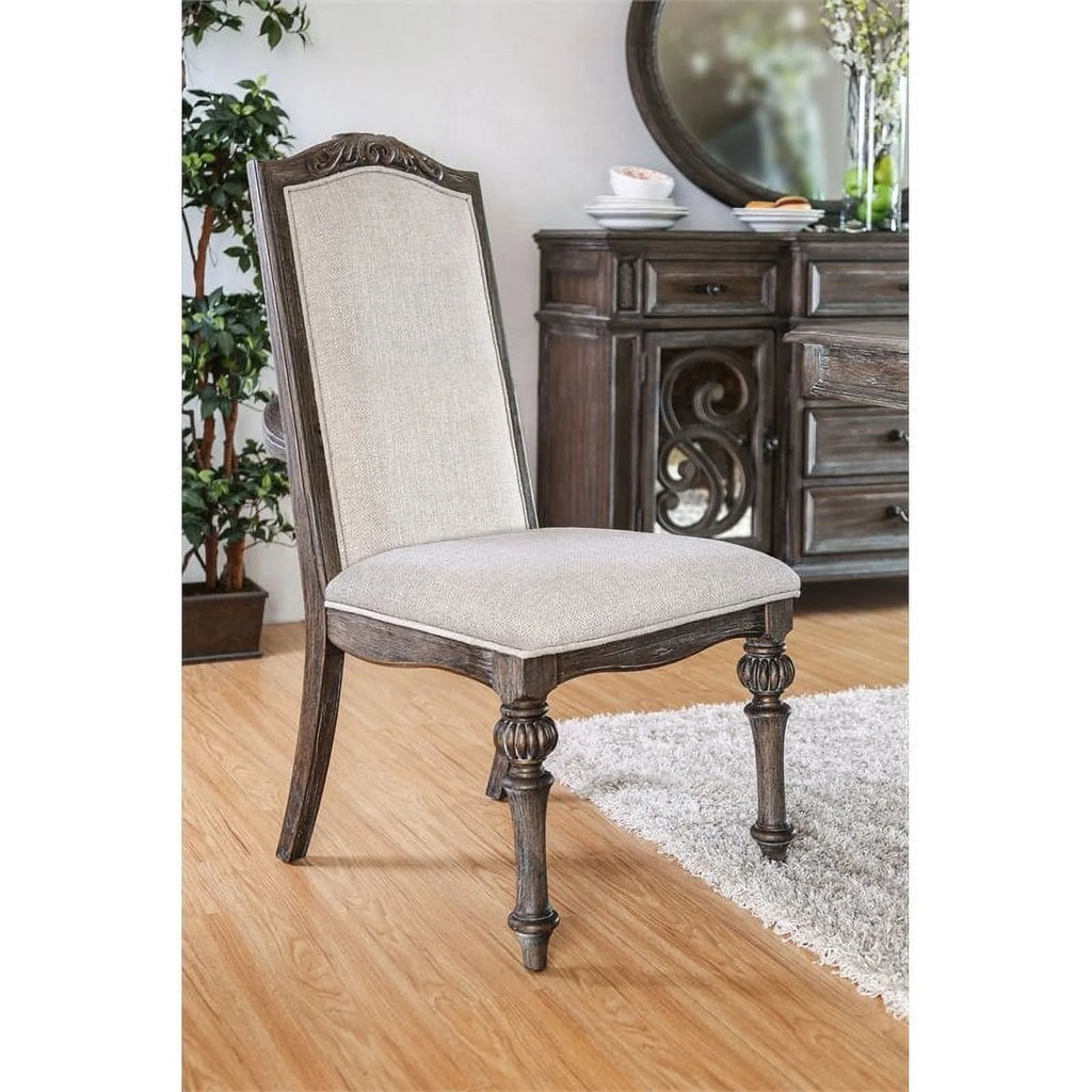 Fabric Padded Dining Chair Set of 2 E3317
