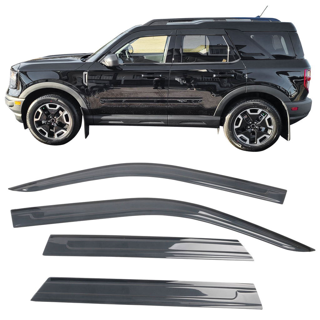Black Acrylic Window Visors 4PCS H884334