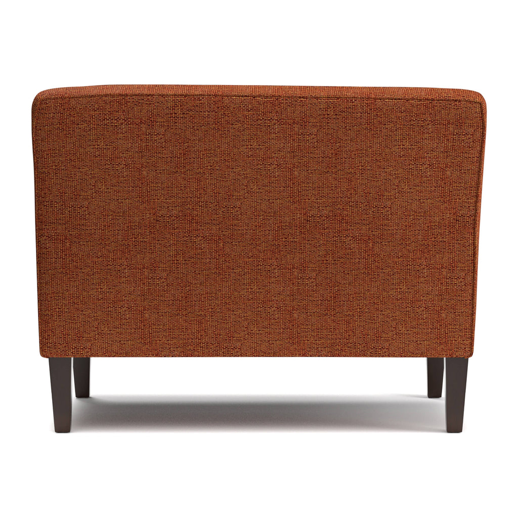 Orange Tweed Button Tufted Settee Q976