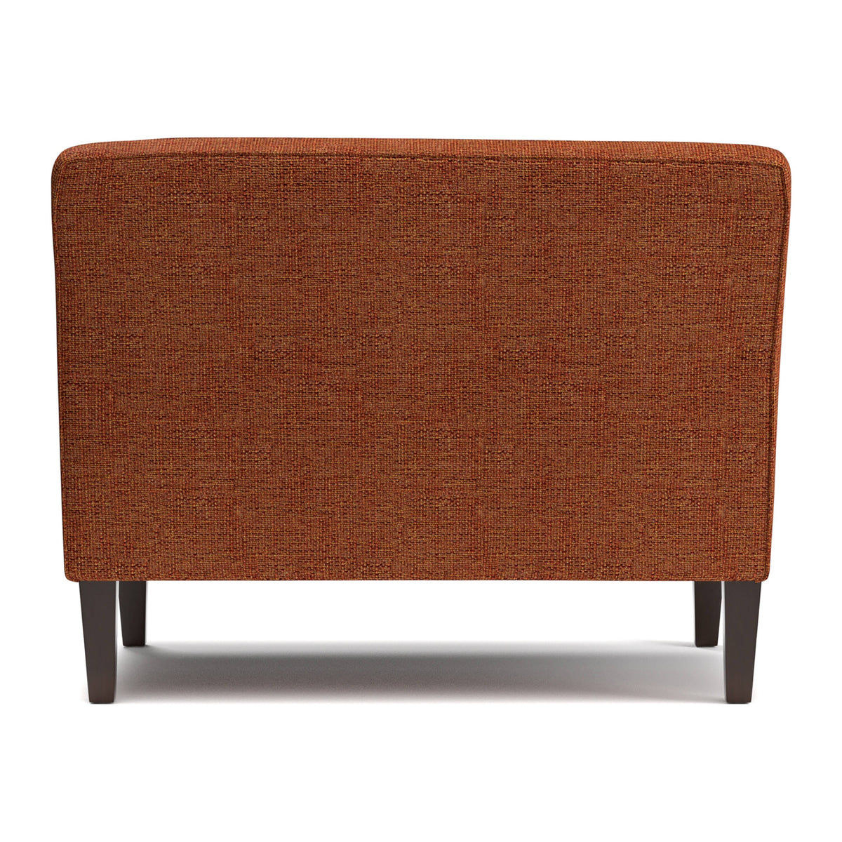 Orange Tweed Button Tufted Settee Q976