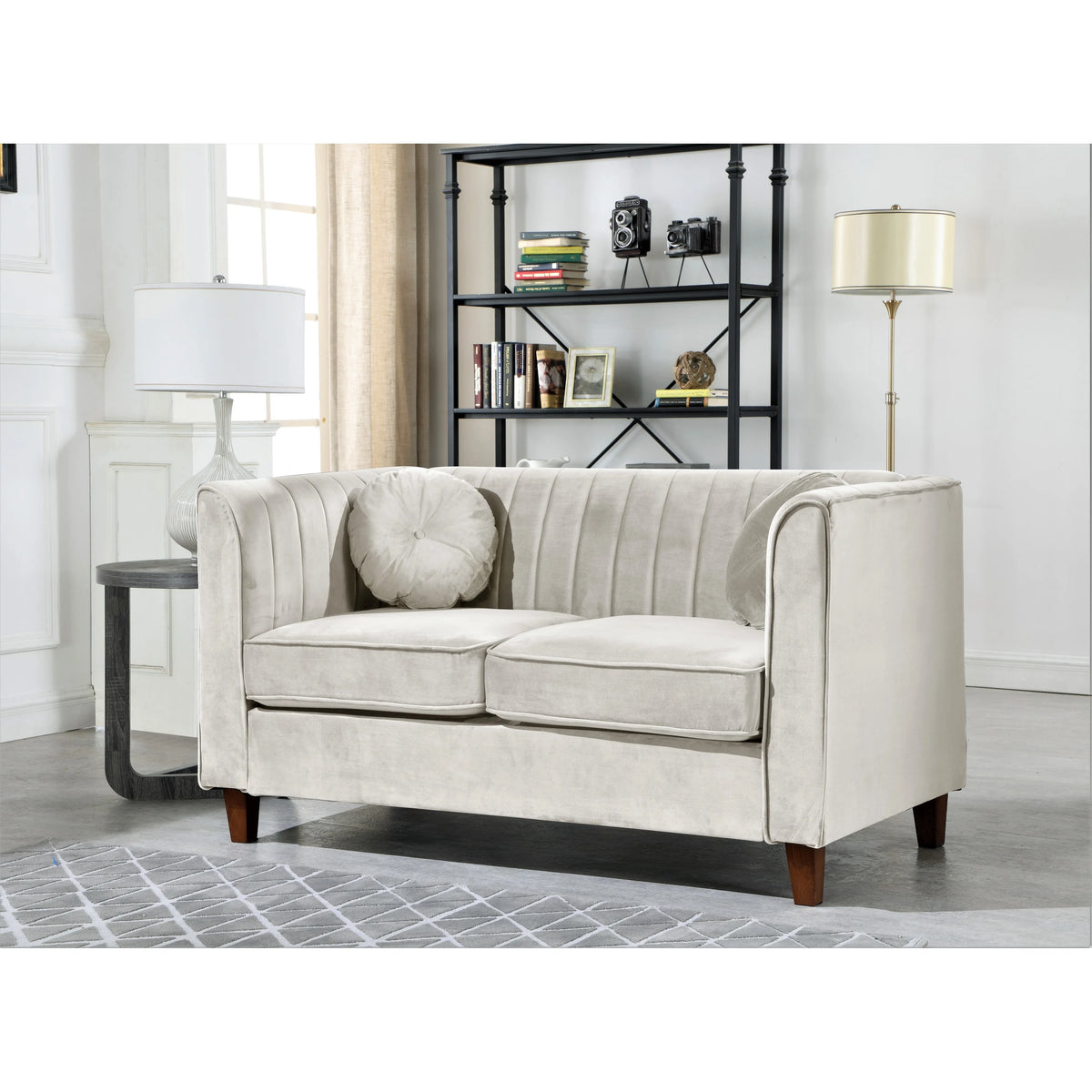 Green Velvet Chesterfield Loveseat X401