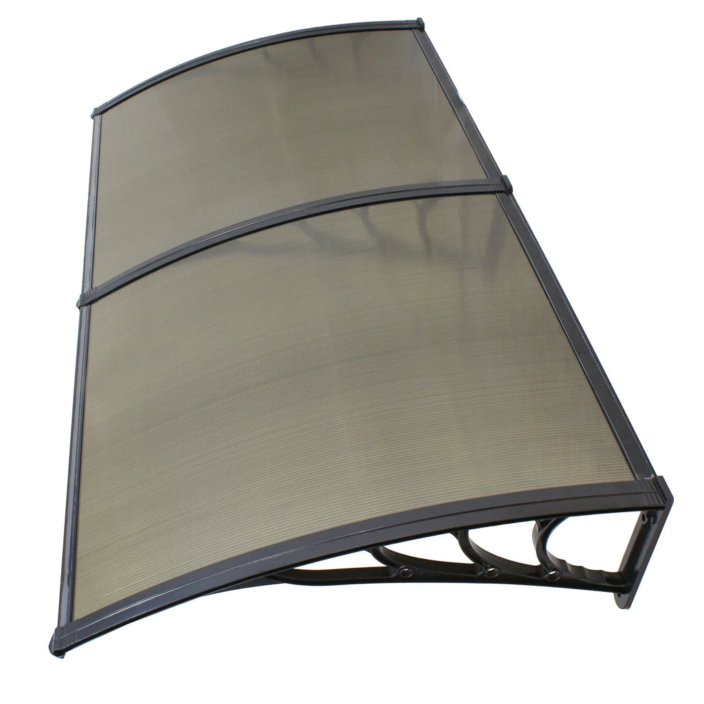 40’’x80’’ Polycarbonate Window Door Awning Canopy with Black Bracket N5469